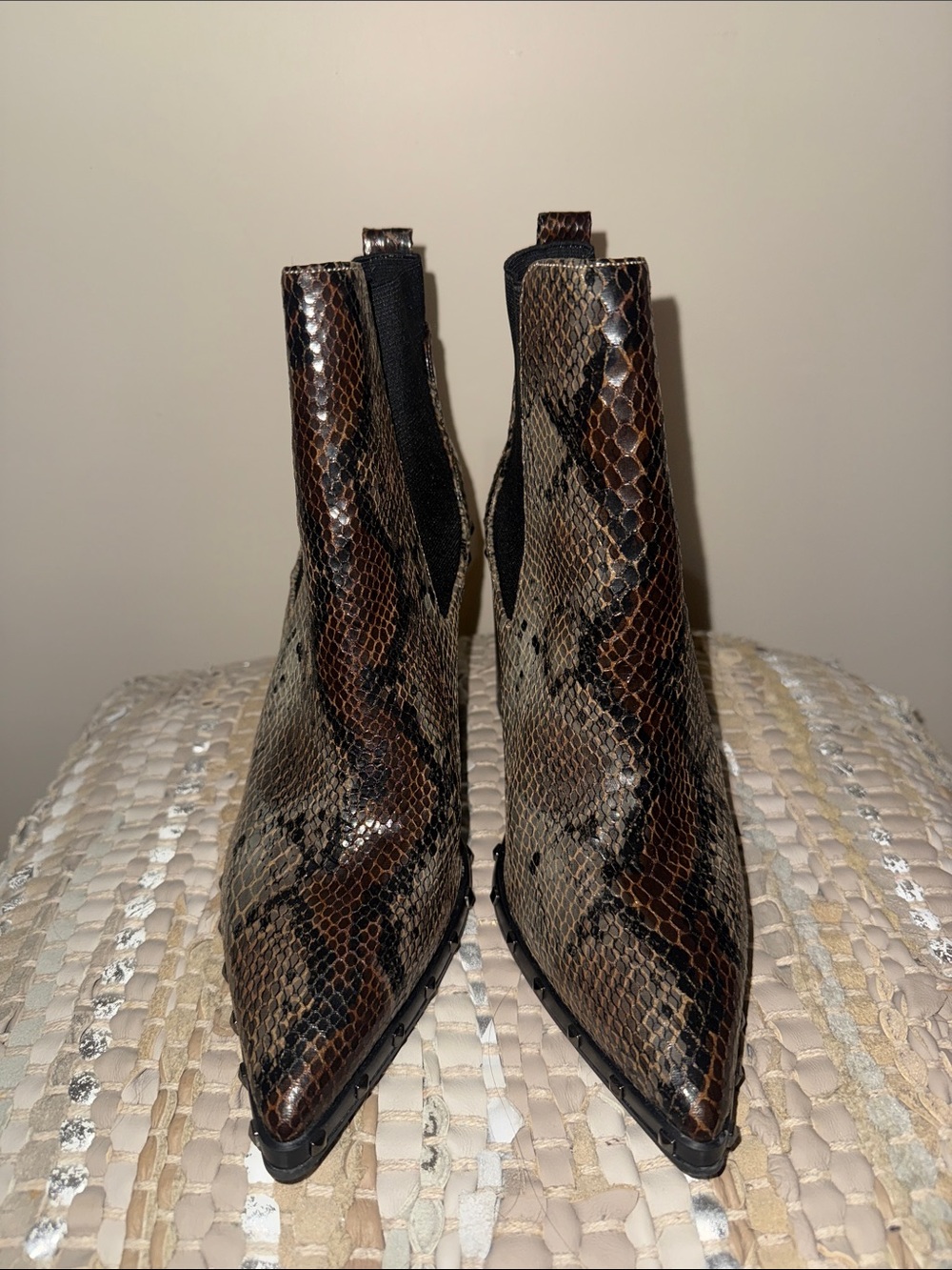 Snakeskin Booties - Picture 2 of 6